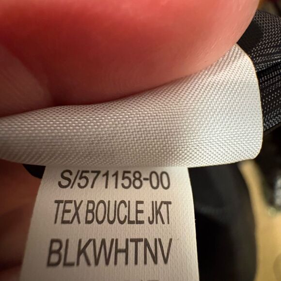 Banana Republic Factory textured boucle jacket blazer black white size 8‎ NEW - Picture 8 of 11